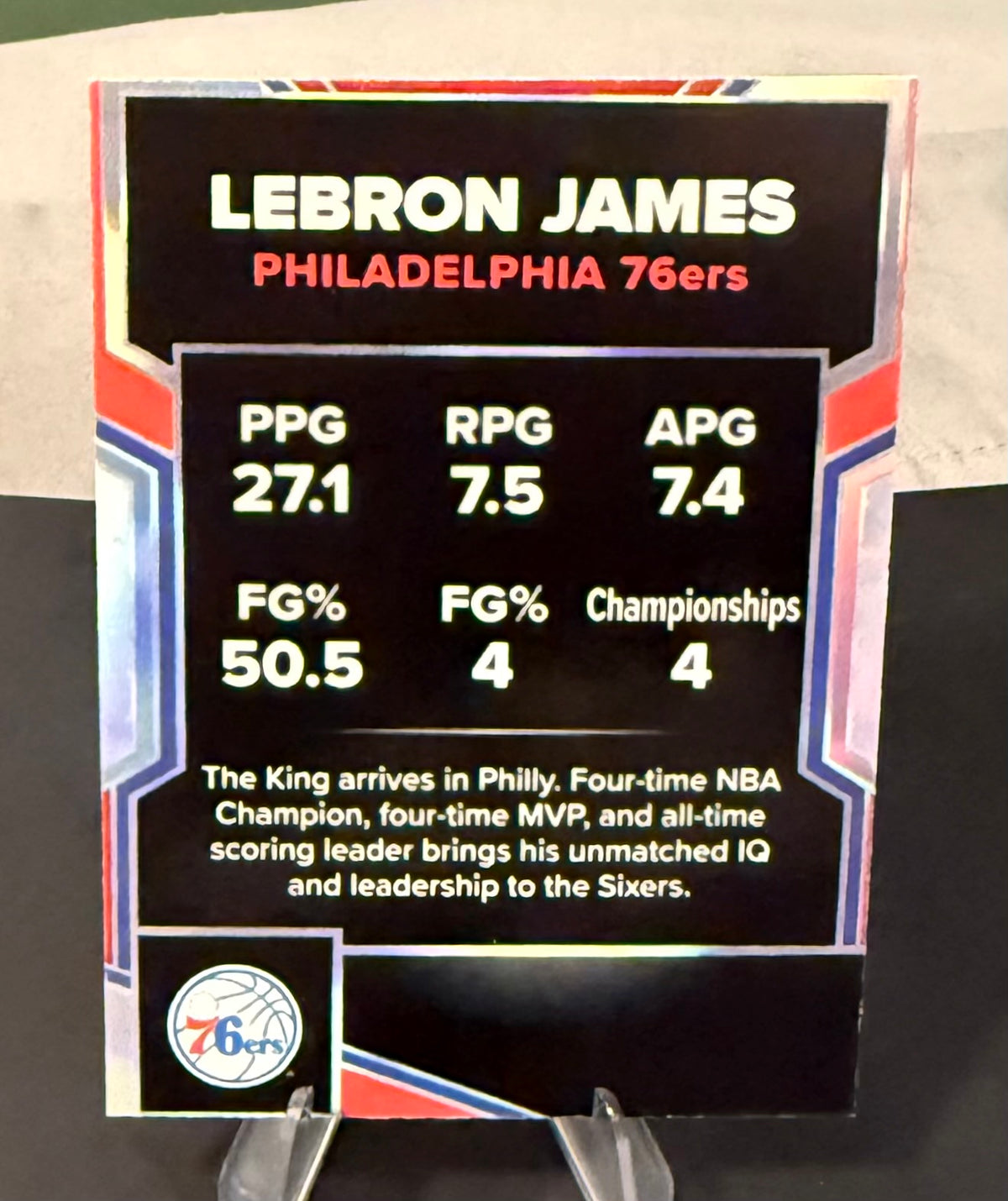Lebron James Philadelphia 76ers card