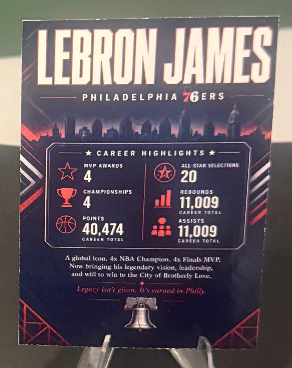 Lebron James Philadelphia 76ers card